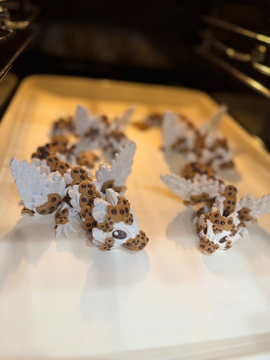 Chocolate Chip Cookie Dragon – Articulated 3D Printed Fantasy Creature - SoCal Geek Prints