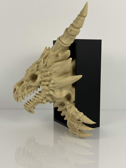 Skeleton Dragon Book Nook | Fantasy Bookshelf Decor