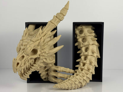 Skeleton Dragon Book Nook | Fantasy Bookshelf Decor
