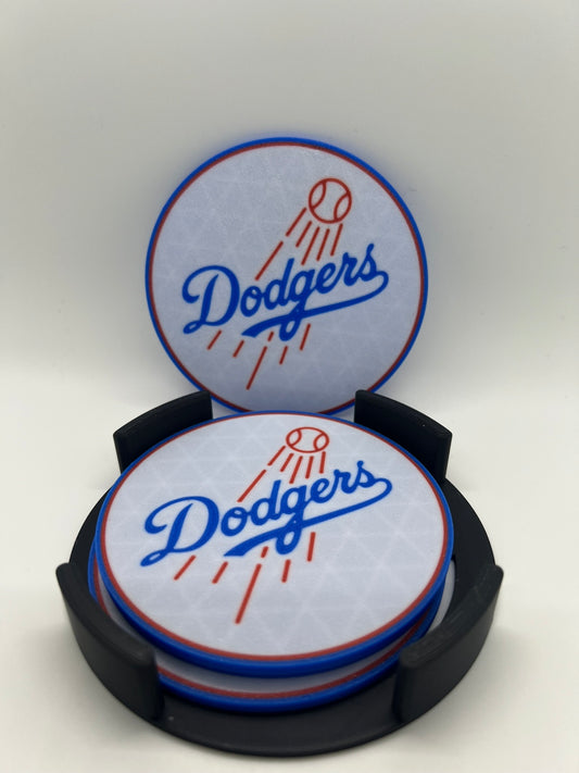 Dodgers Baseball Coasters - SoCal Geek Prints