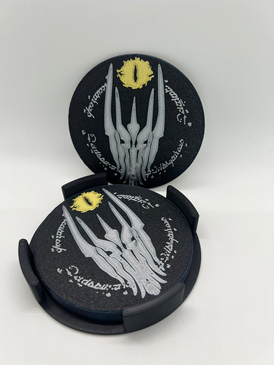 Sauron Lord of the Rings Coasters - SoCal Geek Prints